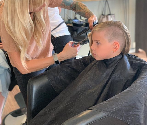 Pink and Carey Hart's daughter rocking a cool new haircut. Photo: Instagram/Hart Luck