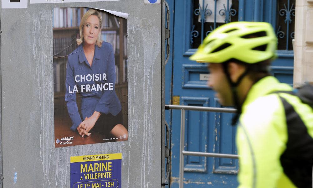 A Le Pen campaign poster in Paris.