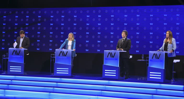 El anterior debate en A Dos Voces juntó a los candidato porteños a diputado y tuvo momentos de tensión (Foto NA: MARCELO CAPECE)