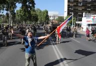 Protest against Chile's state economic model in Santiago