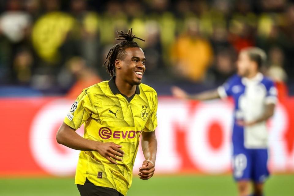 Barcelona are targeting Jamie Bynoe-Gittens of Borussia Dortmund. (Photo by Leon Kuegeler/Getty Images)