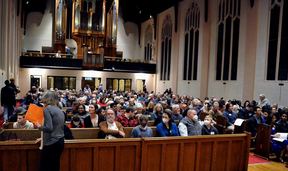 It was a packed sanctuary at First Presbyterian Church in Wooster for the Rev. Martin Luther King Jr. celebration with over 300 people.