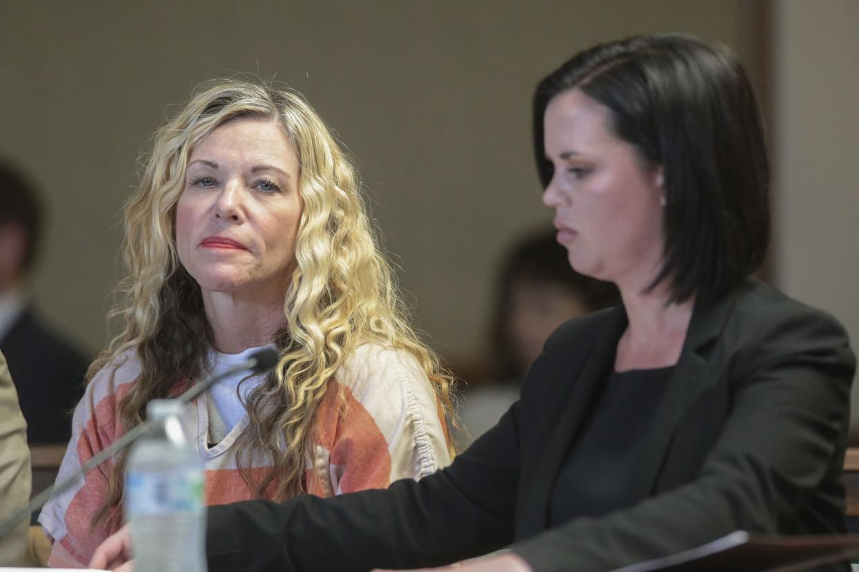 Lori Vallow, left, is pictured in court in March 2020.