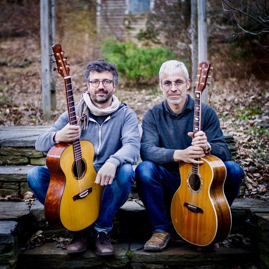 Celtic guitar players/singers Yann Falquet and Keith Murphy