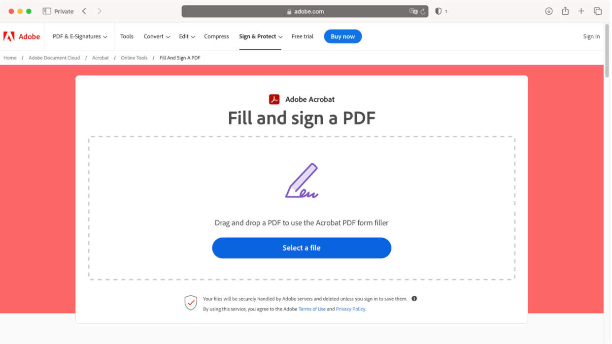  Adobe Fill & Sign PDF form-filler during our review . 
