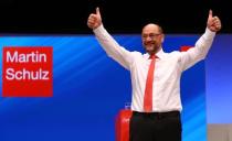 German Chancellor candidate Martin Schulz of the Social Democratic party (SPD) reacts after delivering his speech at the party convention in Dortmund, Germany, June 25, 2017. REUTERS/Wolfgang Rattay