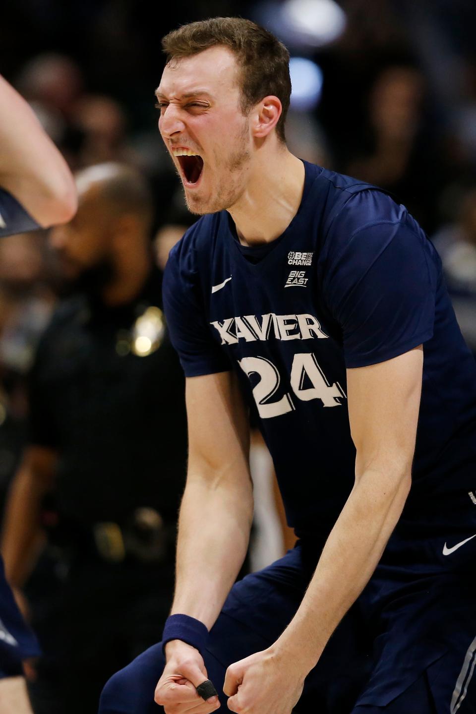 Xavier Musketeers forward Jack Nunge (24) is averaging 15.2 points and 7.6 rebounds this season.