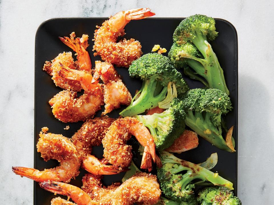 Sesame Shrimp with Ginger Broccoli