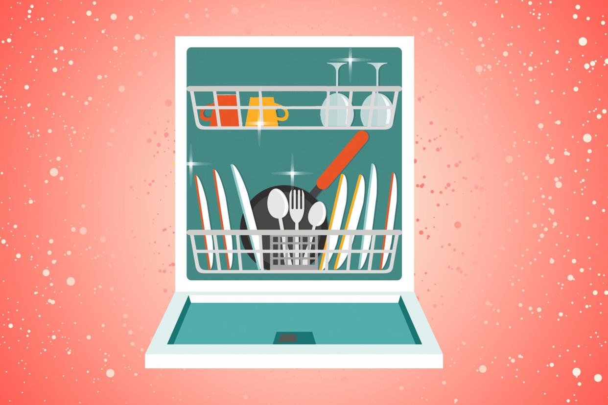 An illustration of a dishwasher. (Getty Images)