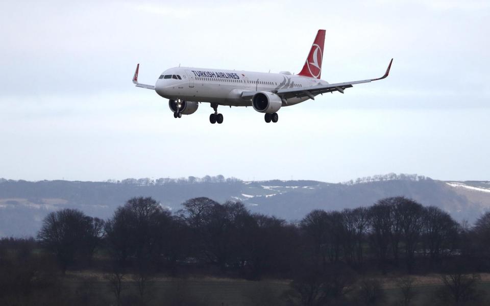 The Turkish Airlines flight was the only international arrival into Scotland's busiest airport -  Andrew Milligan/PA