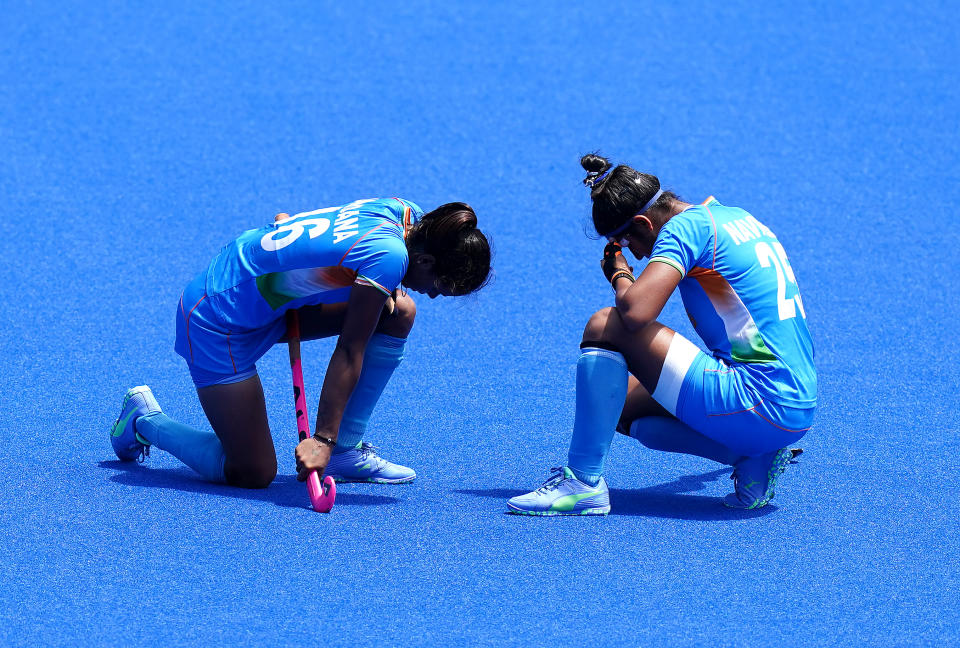 Vandana Katariya (left) and Navneet Kaur