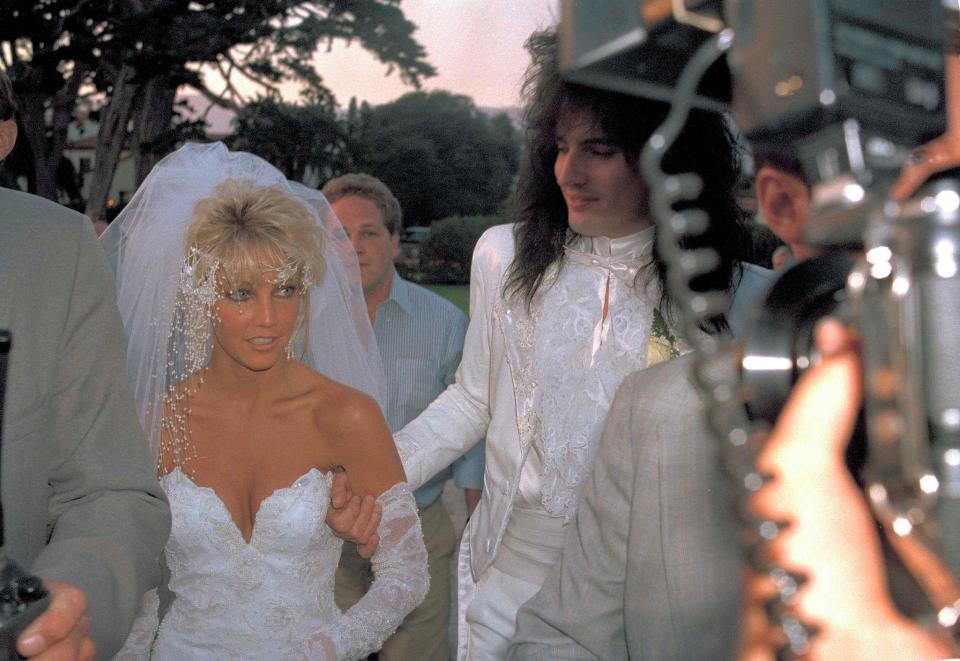 Tommy Lee and actress Heather Locklear wed in 1986. The two called it quits in 1993.