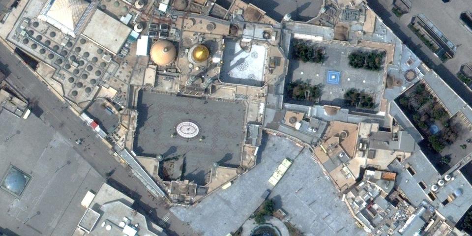 satellite hazrat masumeh shrine after coronavirus