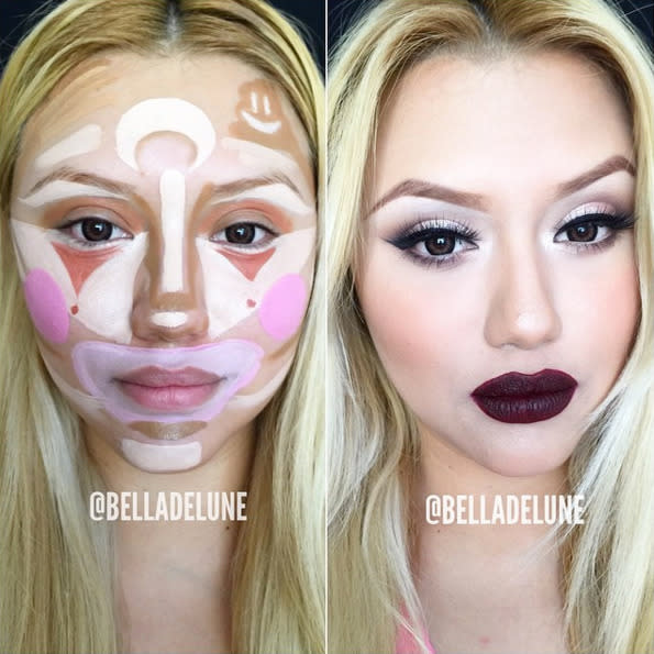 <p>Sure, everyone looks nice with accentuated cheekbones, but a light swoosh of bronzer should do the trick. Save the face paint for Halloween. (photo: Instagram)</p><p><br></p>