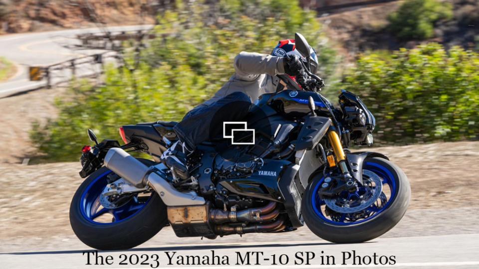 The 2023 Yamaha MT-10 SP naked bike.