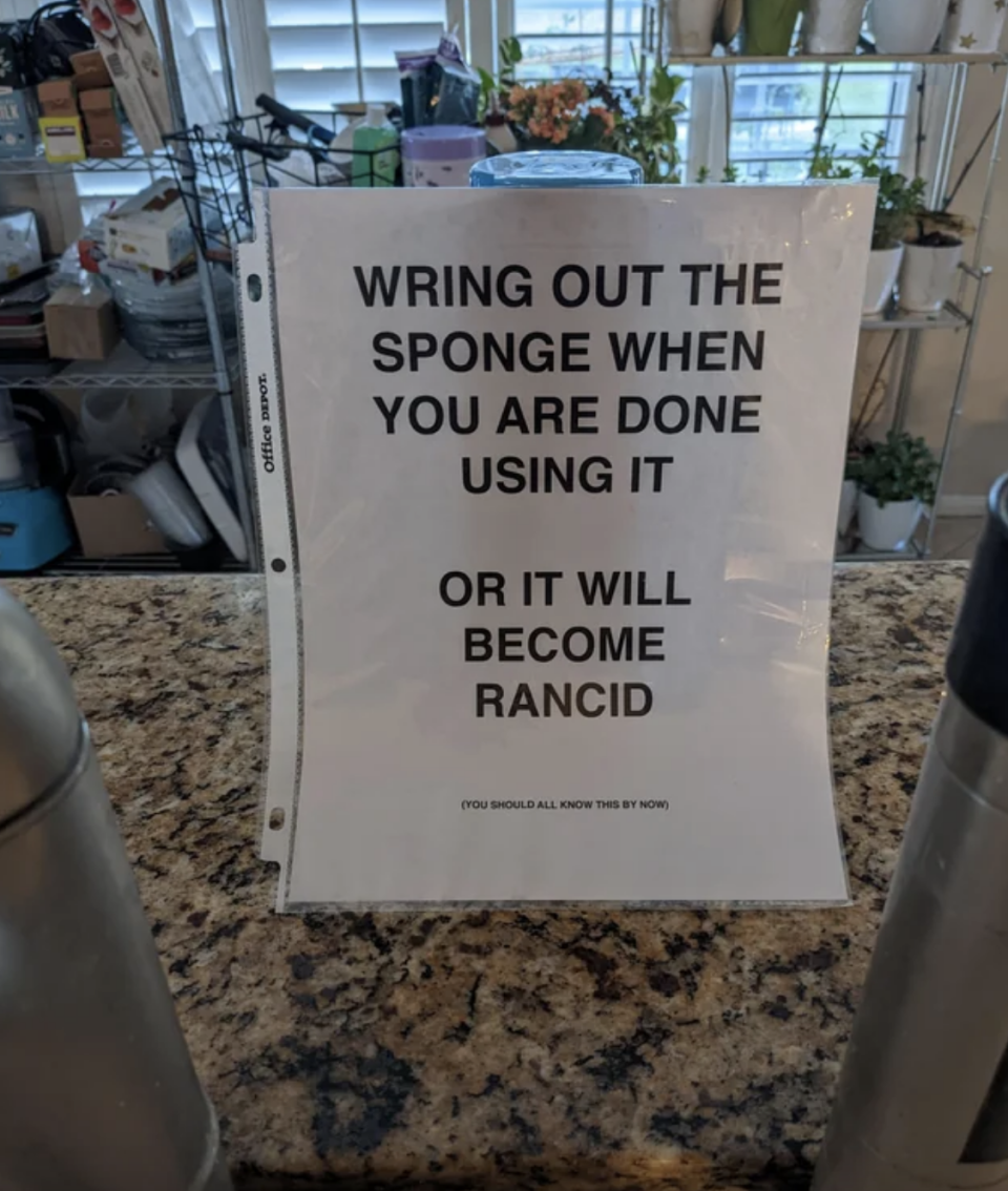 "Or it will become rancid"