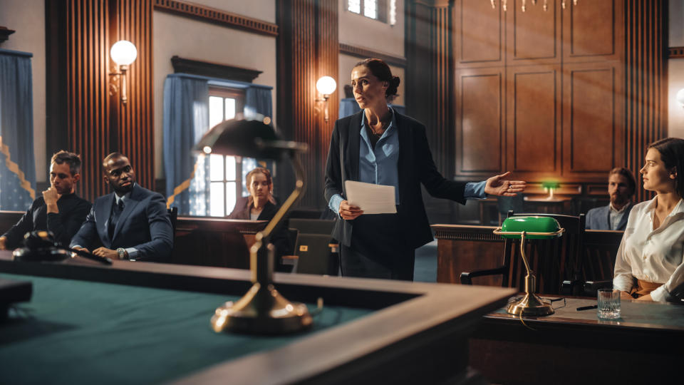 lawyers in a courtroom