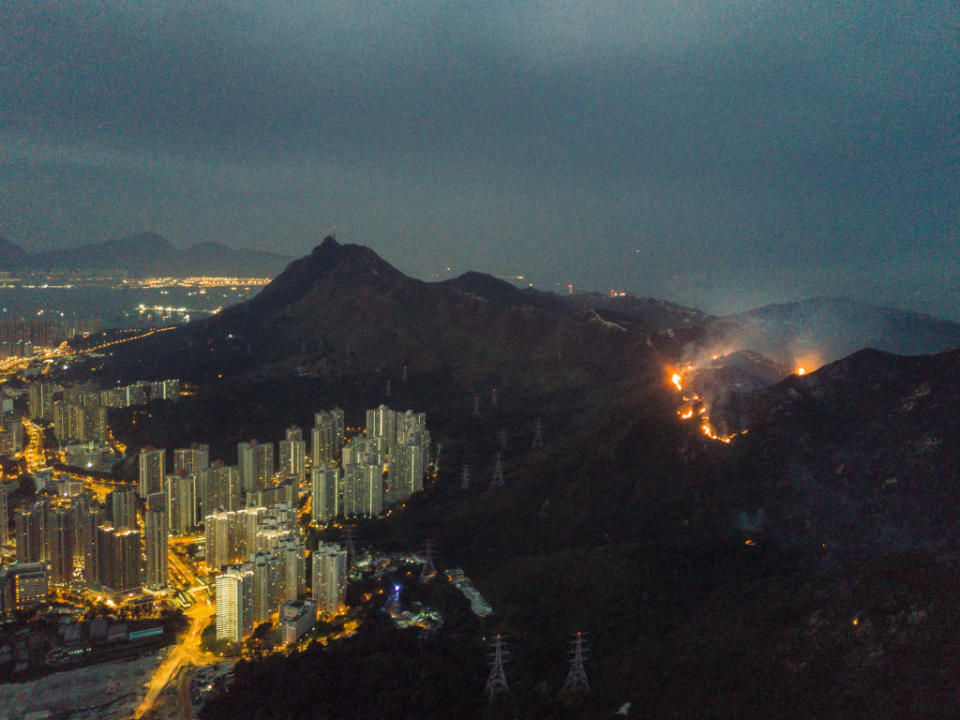 Wildfires break out in Hong Kong