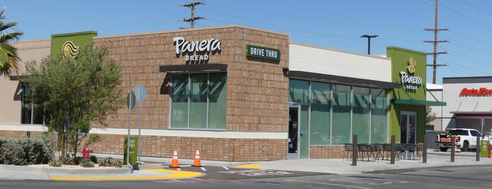 Panera Bread bakery and cafe announces opening day for store located at the Mojave Plaza on Bear Valley Road in Hesperia.
