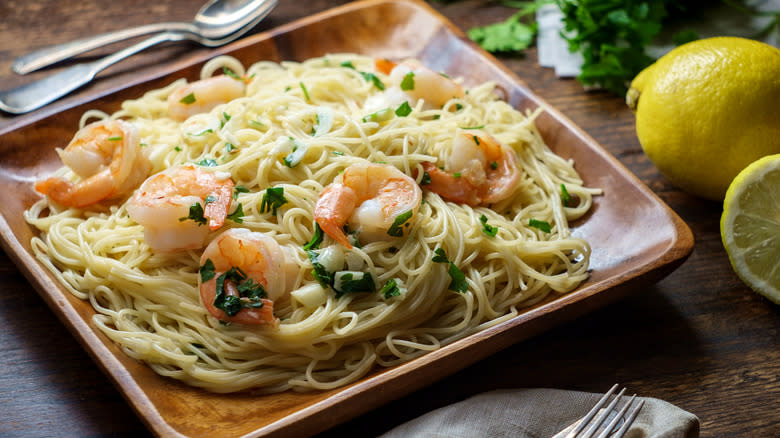 angel hair pasta with shrimp