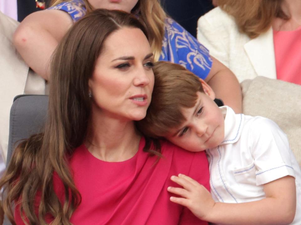 Kate Middleton, the Duchess of Cambridge, and Prince Louis at the jubilee celebrations (Getty Images)