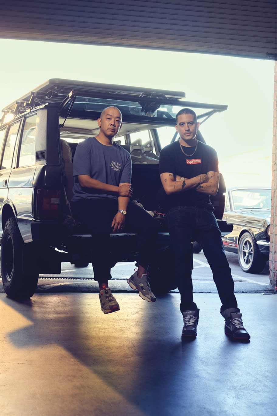 Jeff Staple (L) and G-Eazy, shot exclusively for FN. - Credit: Justin Bettman