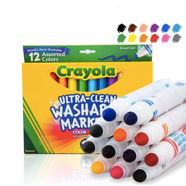 RoseArt SuperTip Washable Markers 100-Count Assorted Colors