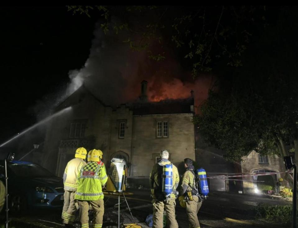 Swindon Advertiser: Firefighters at the scene of the incident