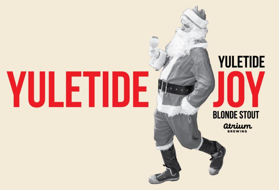 Atrium Brewing is serving up Yuletide Joy, 6% ABV Blonde Stout, for the 2022 holiday season.