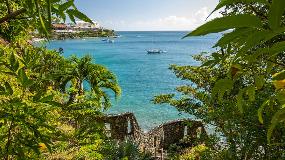 There is a stone pathway that connects to the beach. - Credit: Don Hebert