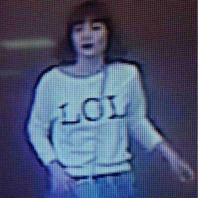 The suspect was wearing a 'LOL' jumper (Picture: AP)