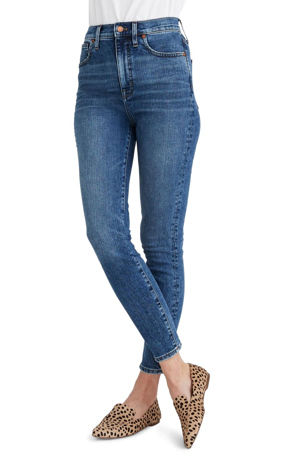 Get the lived-in look for spring with these distressed Madewell jeans. 