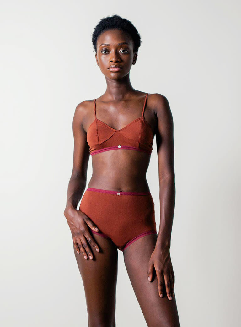 <p>Botanica Workshop Aya Longline Bra, $78; Botanica Workshop Hi Waist Brief, $65, <a rel="nofollow noopener" href="https://www.undone.me/product/aya-longline-bra/sumac?gclid=CjwKEAjwh9PGBRCfso2n3ODgvUcSJAAhpW5oblfAfDvKFh0XdOlYiOJ7gplfVyiNwjLjpfJIwZNQIxoCiRzw_wcB" target="_blank" data-ylk="slk:undone.me;elm:context_link;itc:0;sec:content-canvas" class="link "><u>undone.me</u></a>.</p>