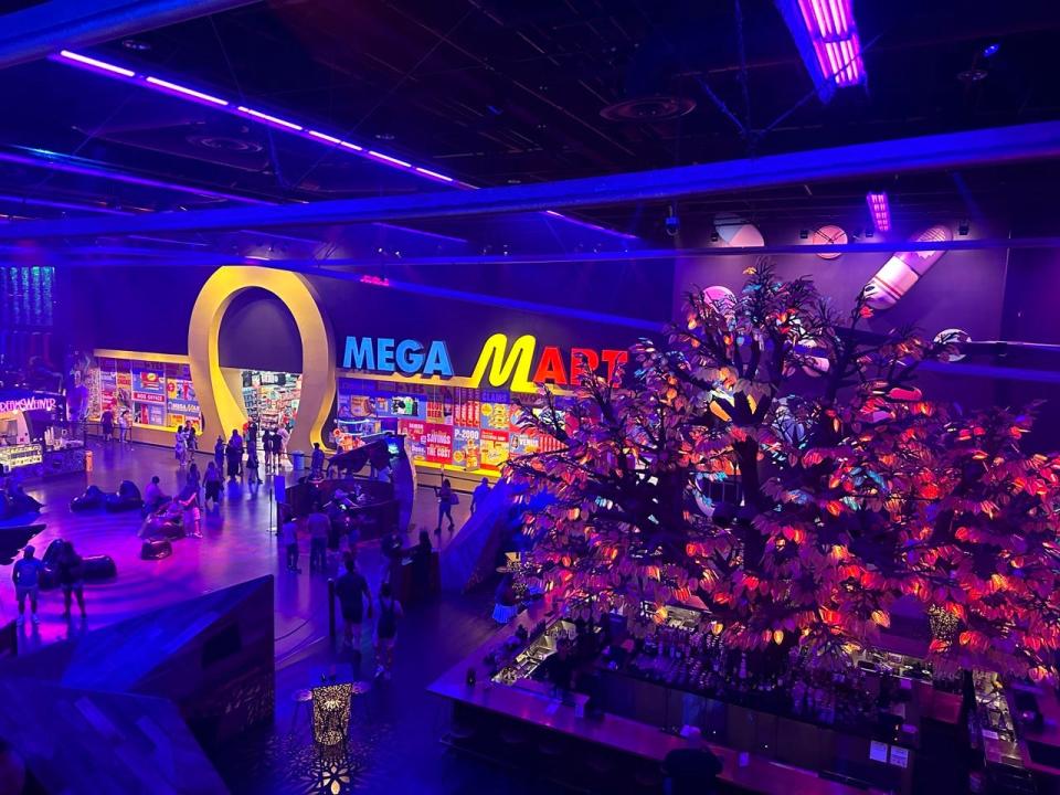 Omega Mart in Las Vegas at night 