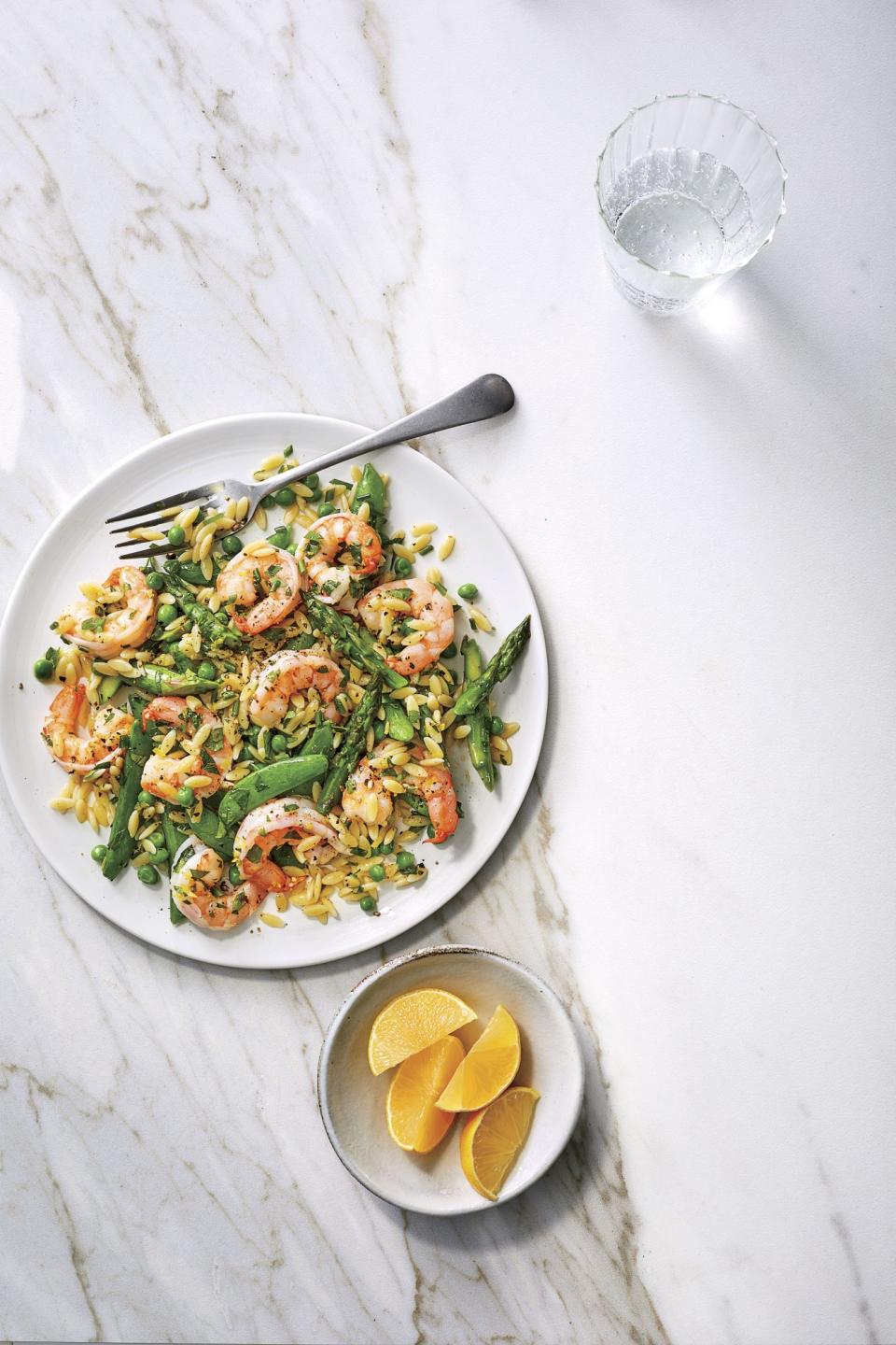 Spring Shrimp-and-Orzo Salad with Lemon Dressing