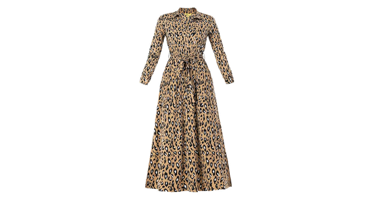 Jolie Moi Dora Leopard Maxi Shirt Dress