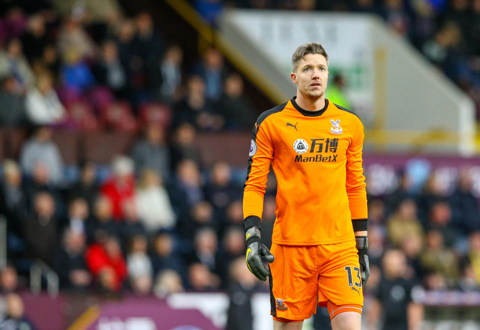 BURNLEY, ENGLAND - MARCH 02: Crystal Palace's Wayne Hennessey during the Premier League match between Burnley FC and Crystal Palace at Turf Moor on March 2, 2019 in Burnley, United Kingdom. (Photo by Alex Dodd - CameraSport via Getty Images)