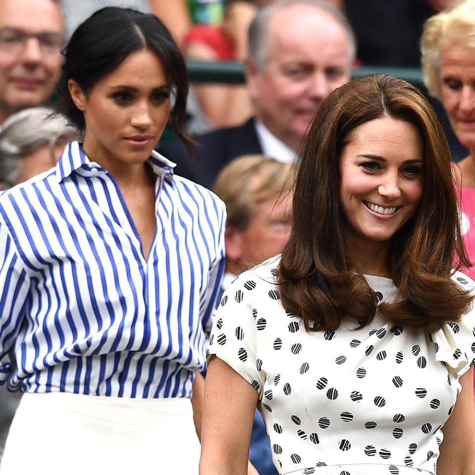 According to a source, former Suits actress Meghan Markle and her stylist, Jessica Mulroney, have made a ‘conscious effort’ to steer well clear of Kate’s favourite designers. Photo: Getty Images