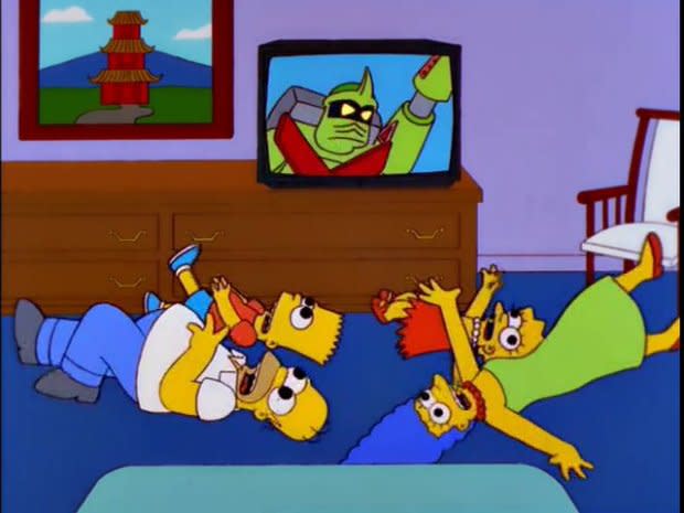 <p>Fox</p><p>Naturally, the episode where The Simpsons visit Japan has an anime reference in it. Surprisingly, only the one though, as the episode instead focuses on other areas of Japanese culture, like their humiliating game shows.</p><p>In it, Bart switches over the TV to an animated kids' show, where harsh flashing lights cause the entire family to have a seizure. It’s a very strange joke if you don’t know what it’s referencing, which is an incident in the <span class="caas-xray-inline-tooltip"><span class="caas-xray-inline caas-xray-entity caas-xray-pill rapid-nonanchor-lt" data-entity-id="Pokémon_(TV_series)" data-ylk="cid:Pokémon_(TV_series);pos:1;elmt:wiki;sec:pill-inline-entity;elm:pill-inline-text;itc:1;cat:TvSeries;" tabindex="0" aria-haspopup="dialog"><a href="https://search.yahoo.com/search?p=Pok%C3%A9mon" data-i13n="cid:Pokémon_(TV_series);pos:1;elmt:wiki;sec:pill-inline-entity;elm:pill-inline-text;itc:1;cat:TvSeries;" tabindex="-1" data-ylk="slk:Pokémon anime;cid:Pokémon_(TV_series);pos:1;elmt:wiki;sec:pill-inline-entity;elm:pill-inline-text;itc:1;cat:TvSeries;" class="link ">Pokémon anime</a></span></span> where Pikachu and Porygon’s attacks collided, causing harsh red and blue flashes on the screen.</p><p>It was reported to have induced epileptic fits in many viewers at the time, and the episode has been banned from broadcast ever since.</p>