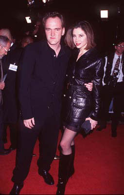 Quentin Tarantino and Mira Sorvino at the Westwood premiere of Miramax's Jackie Brown