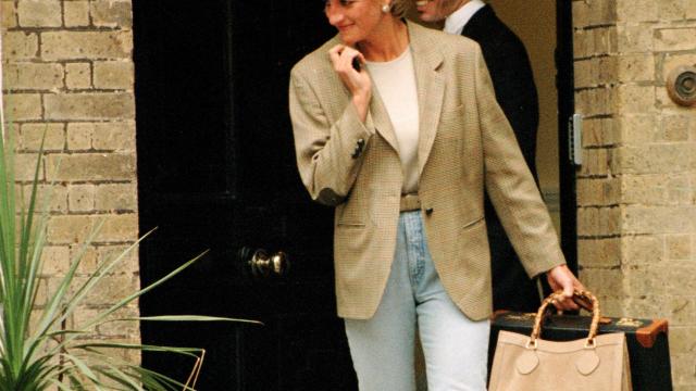 Angelina Jolie accessorizes her look with Princess Diana's