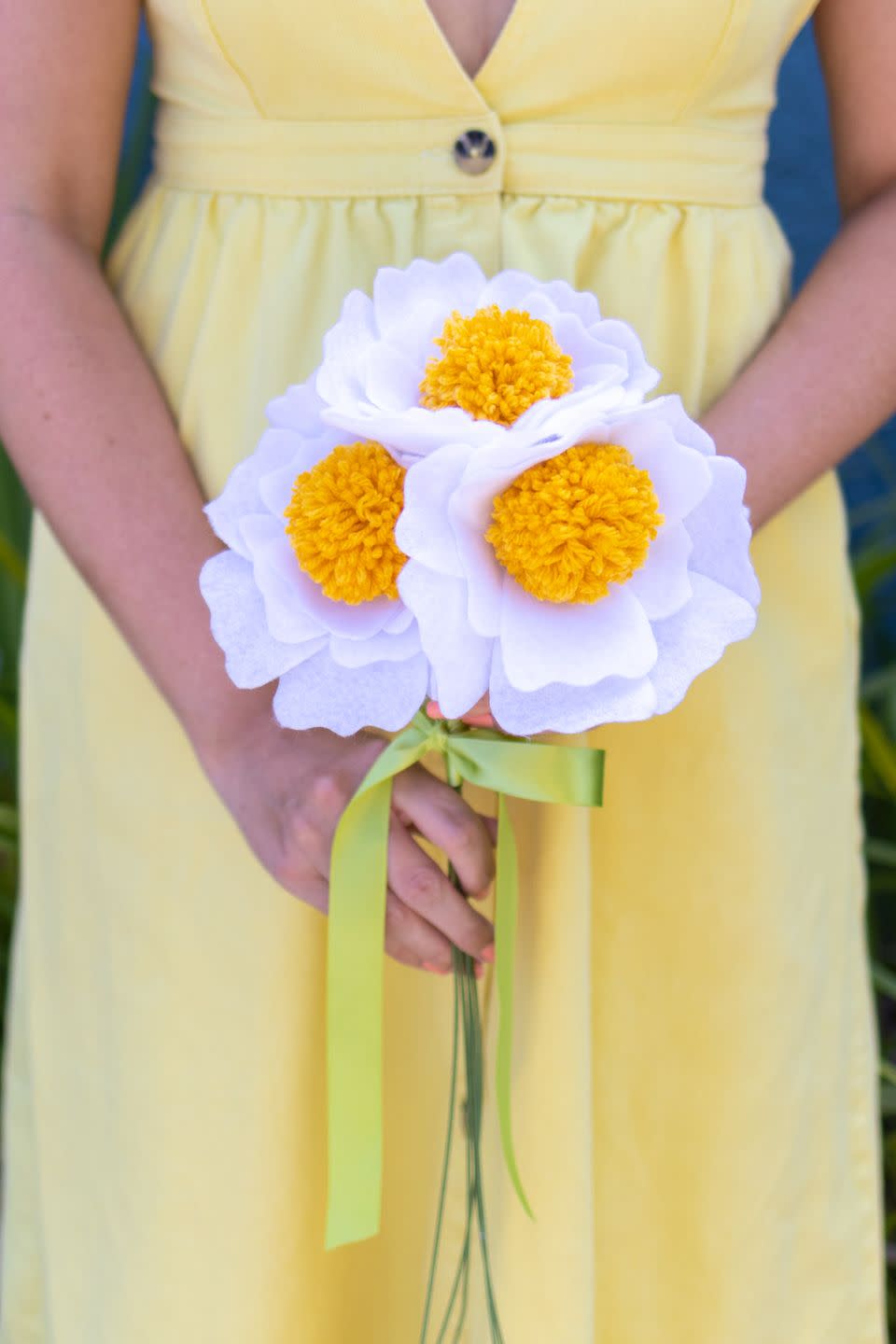 Bouquet Of Felt Pom-Pom Flowers