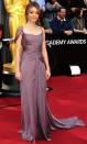 Sarah Hyland<br> Grade: B-<br><br> The “Modern Family” star looked much older than her 21 years in a mauve asymmetrical Alberta Feretti gown, Neil Lane jewels, and Casadei shoes. Do you agree that the dress was a tad matronly for the young actress?