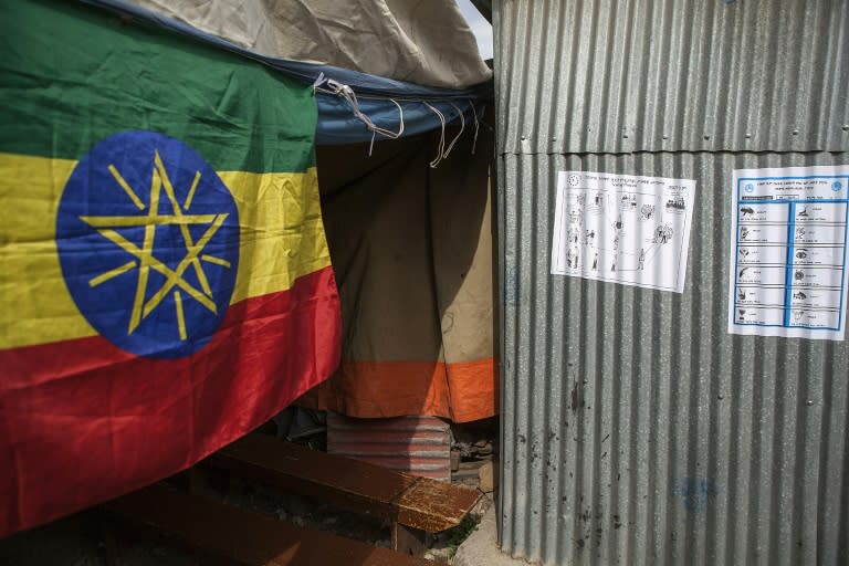 The central star was imposed on Ethiopia's flag by the ruling People's Revolutionary Democratic Front (EPRDF) when it took power in 1991