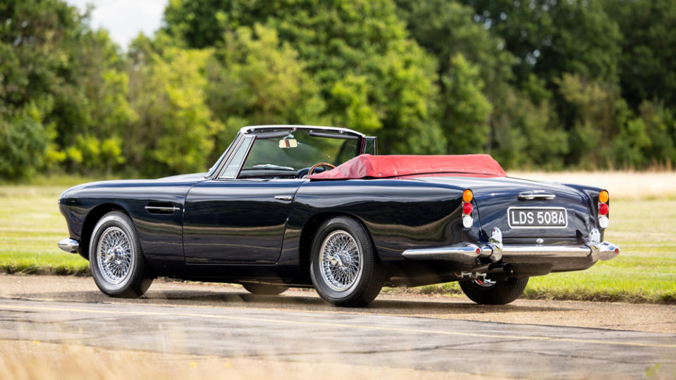 A 1963 Aston Martin DB4 Series V Convertible.