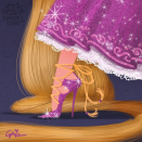 Rapunzel in Jimmy Choo ‘HOOPS.’