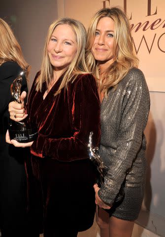 <p>Lester Cohen/WireImage</p> Barbra Streisand and Jennifer Aniston