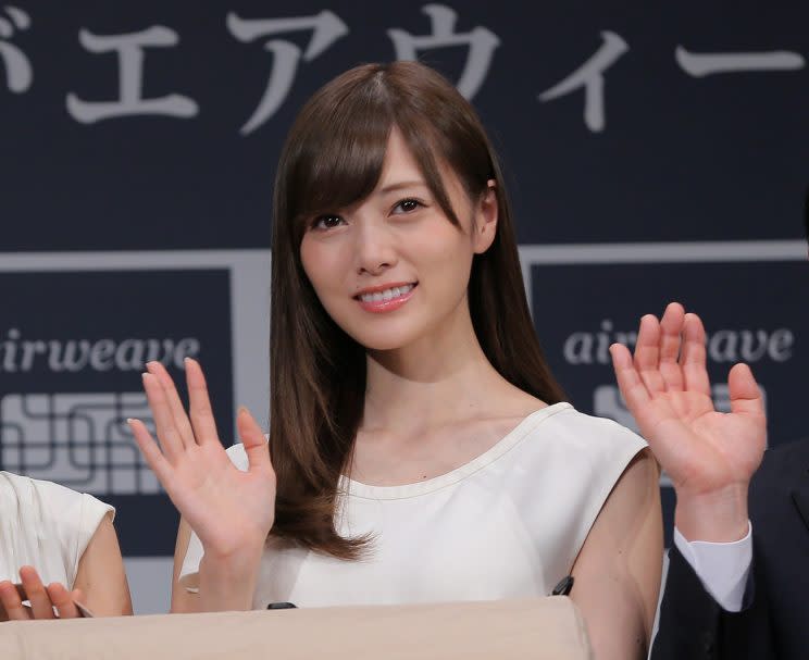 Mai Shiraishi of Nogizaka46 attends airweave mattresses promotional event on February 25, 2016 in Tokyo, Japan. (Photo: Getty Images)