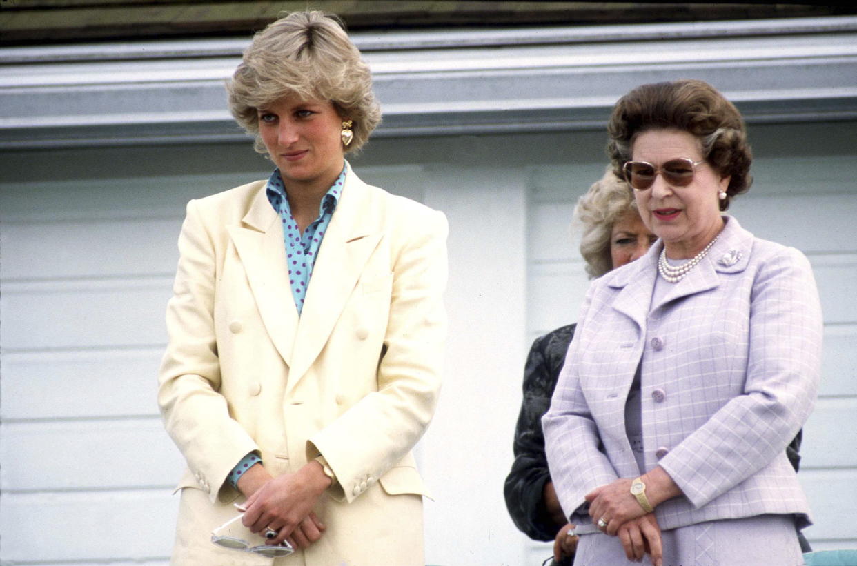 Princess Diana and the Queen