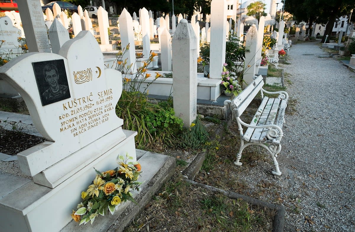 A cemetery in Mostar, Bosnia and Herzegovina, where victims from the Yugoslavian wars are buried.  (Getty)